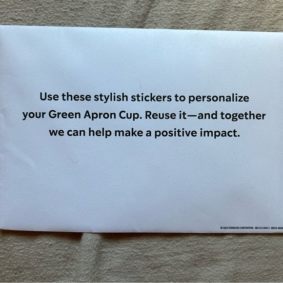 Starbucks Green Apron Tumbler with Stickers - Picture 5 of 10